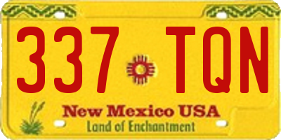 NM license plate 337TQN
