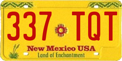 NM license plate 337TQT