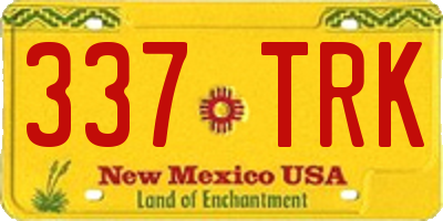 NM license plate 337TRK