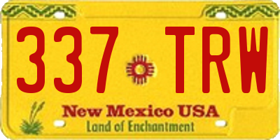NM license plate 337TRW