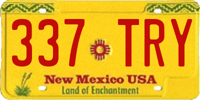 NM license plate 337TRY