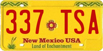 NM license plate 337TSA