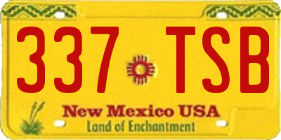 NM license plate 337TSB
