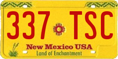NM license plate 337TSC