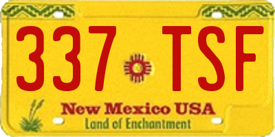 NM license plate 337TSF