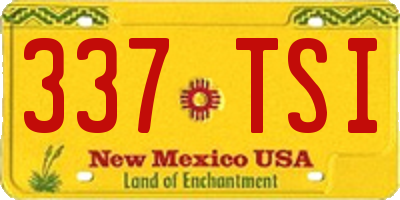 NM license plate 337TSI
