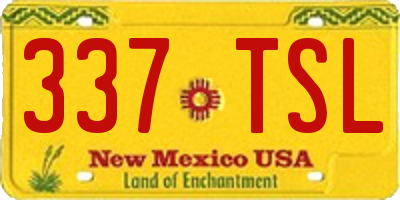 NM license plate 337TSL