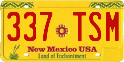 NM license plate 337TSM