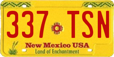 NM license plate 337TSN