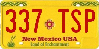NM license plate 337TSP