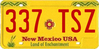 NM license plate 337TSZ