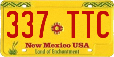 NM license plate 337TTC