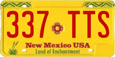 NM license plate 337TTS