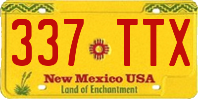 NM license plate 337TTX