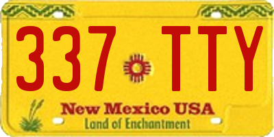 NM license plate 337TTY