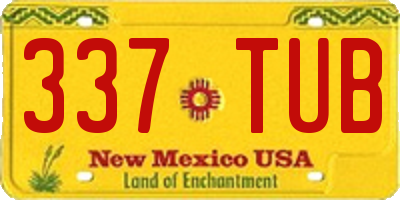 NM license plate 337TUB