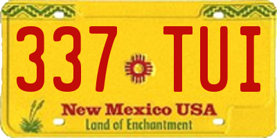 NM license plate 337TUI