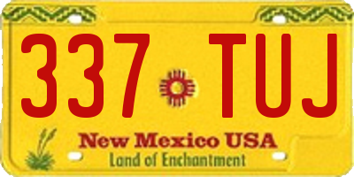NM license plate 337TUJ