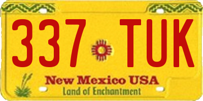 NM license plate 337TUK