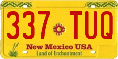 NM license plate 337TUQ
