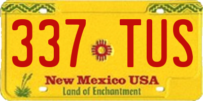 NM license plate 337TUS