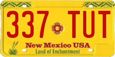 NM license plate 337TUT