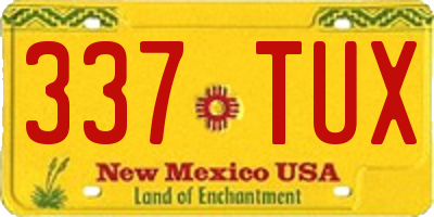 NM license plate 337TUX