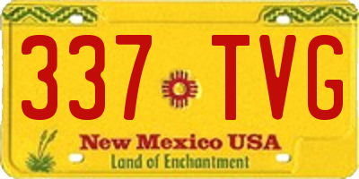 NM license plate 337TVG