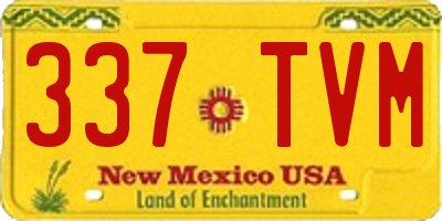 NM license plate 337TVM