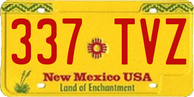NM license plate 337TVZ