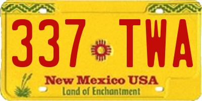 NM license plate 337TWA