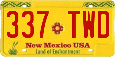 NM license plate 337TWD