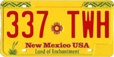 NM license plate 337TWH