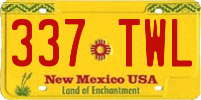 NM license plate 337TWL