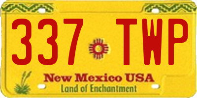 NM license plate 337TWP