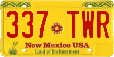 NM license plate 337TWR