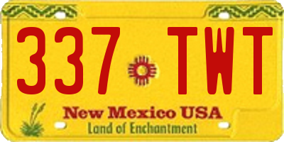 NM license plate 337TWT