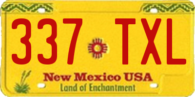 NM license plate 337TXL