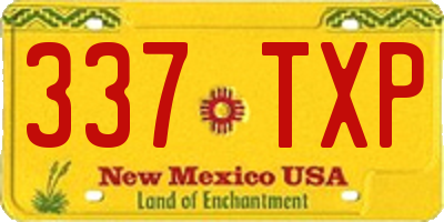 NM license plate 337TXP