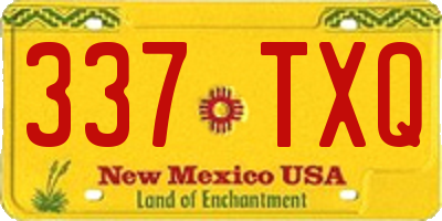 NM license plate 337TXQ