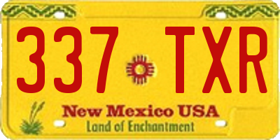 NM license plate 337TXR