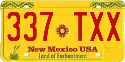 NM license plate 337TXX