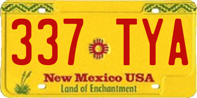 NM license plate 337TYA
