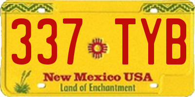 NM license plate 337TYB