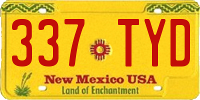 NM license plate 337TYD