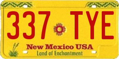 NM license plate 337TYE