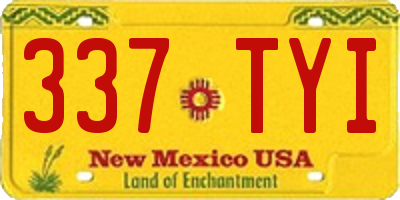 NM license plate 337TYI