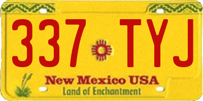 NM license plate 337TYJ