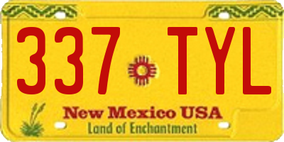 NM license plate 337TYL