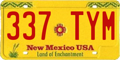 NM license plate 337TYM